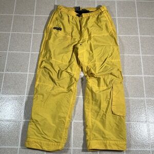 Vintage Ralph Lauren Polo Sport Pants Mens L Yellow Windbreaker Track Snow Ski